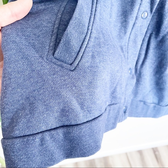 Vintage Vicki Wayne Navy Blue Bomber Snap Jacket Large - Picture 5 of 6